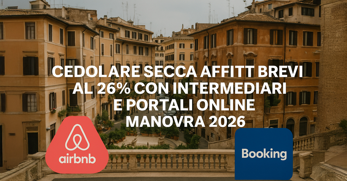 Affitti brevi, stangata in arrivo nel 2026: cedolare secca al 26% se si usano portali come Airbnb e Booking