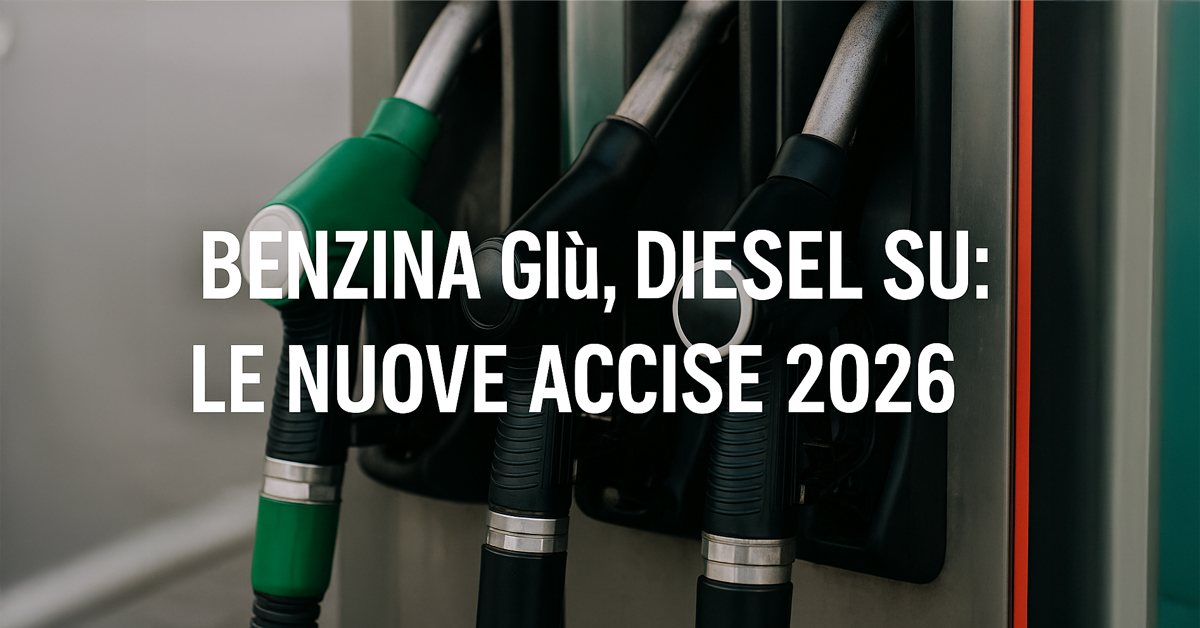 Carburante, dal 2026 cambia tutto: benzina meno cara, diesel più costoso. Ecco quanto aumentano le accise