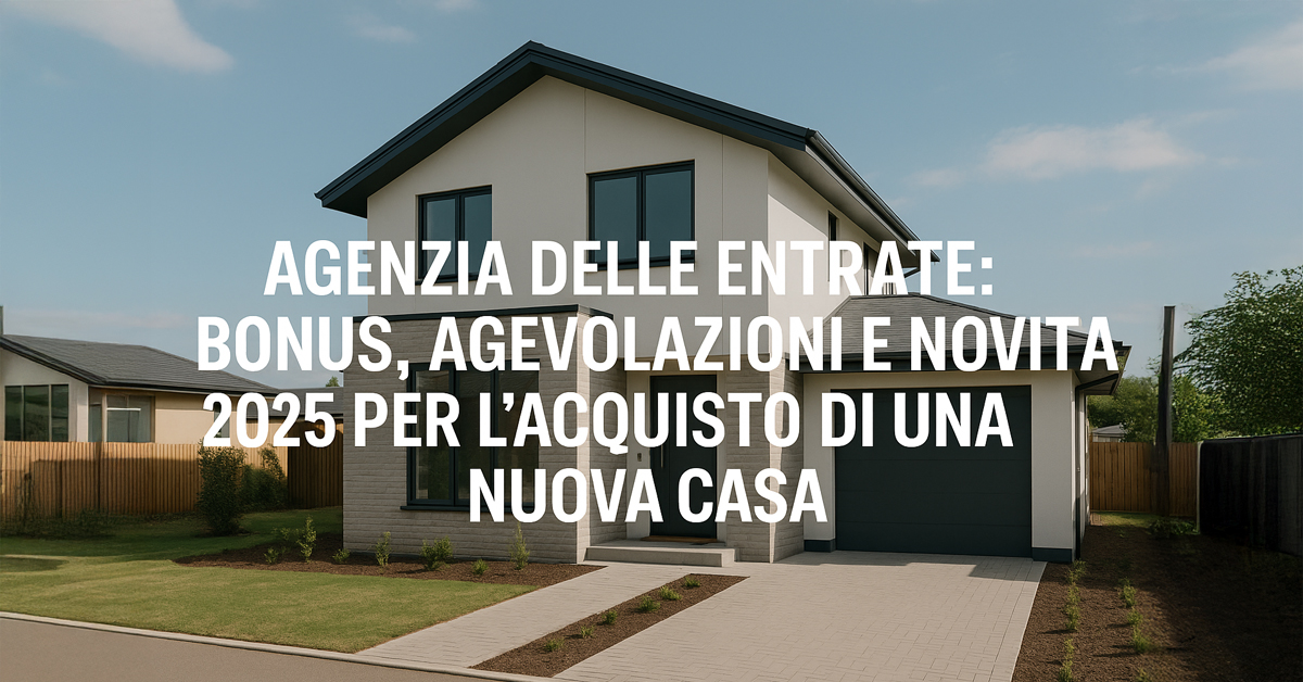 Acquisto casa 2025, tutte le novità dell'Agenzia delle Entrate: bonus, agevolazioni fiscali e guida aggiornata