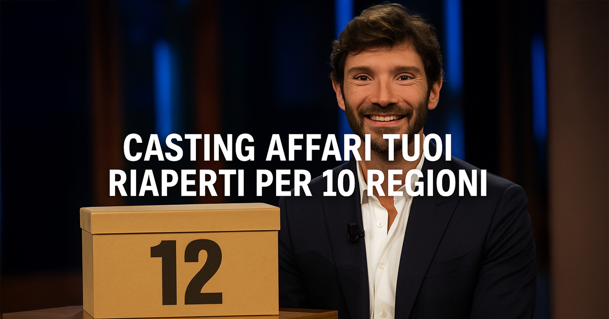 Casting Affari Tuoi 2025: ecco le 10 Regioni in cui ci si può candidare per il famoso game show di Rai1