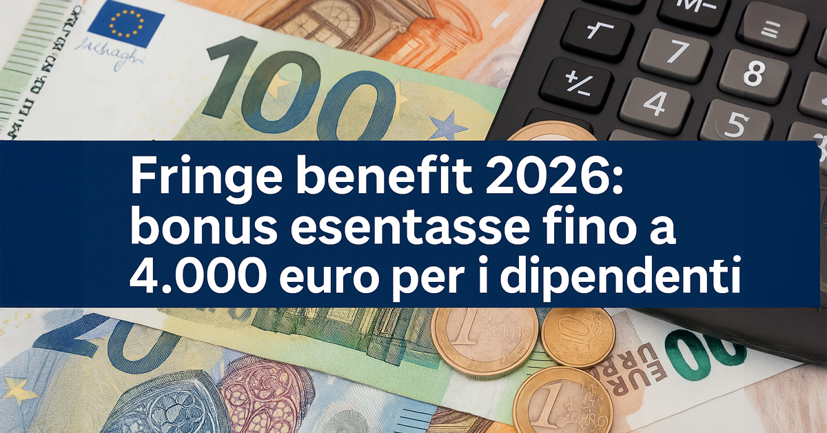 Fringe Benefit 2026: bonus esentasse fino a 4.000 euro per i dipendenti