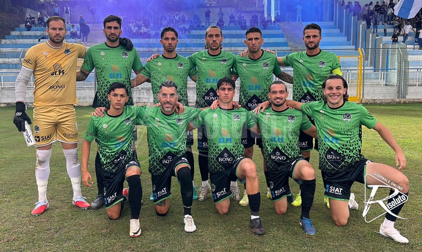 Buon pareggio 1-1 dello Sciacca a Cammarata, proteste verdenero per il gol del Kamarat