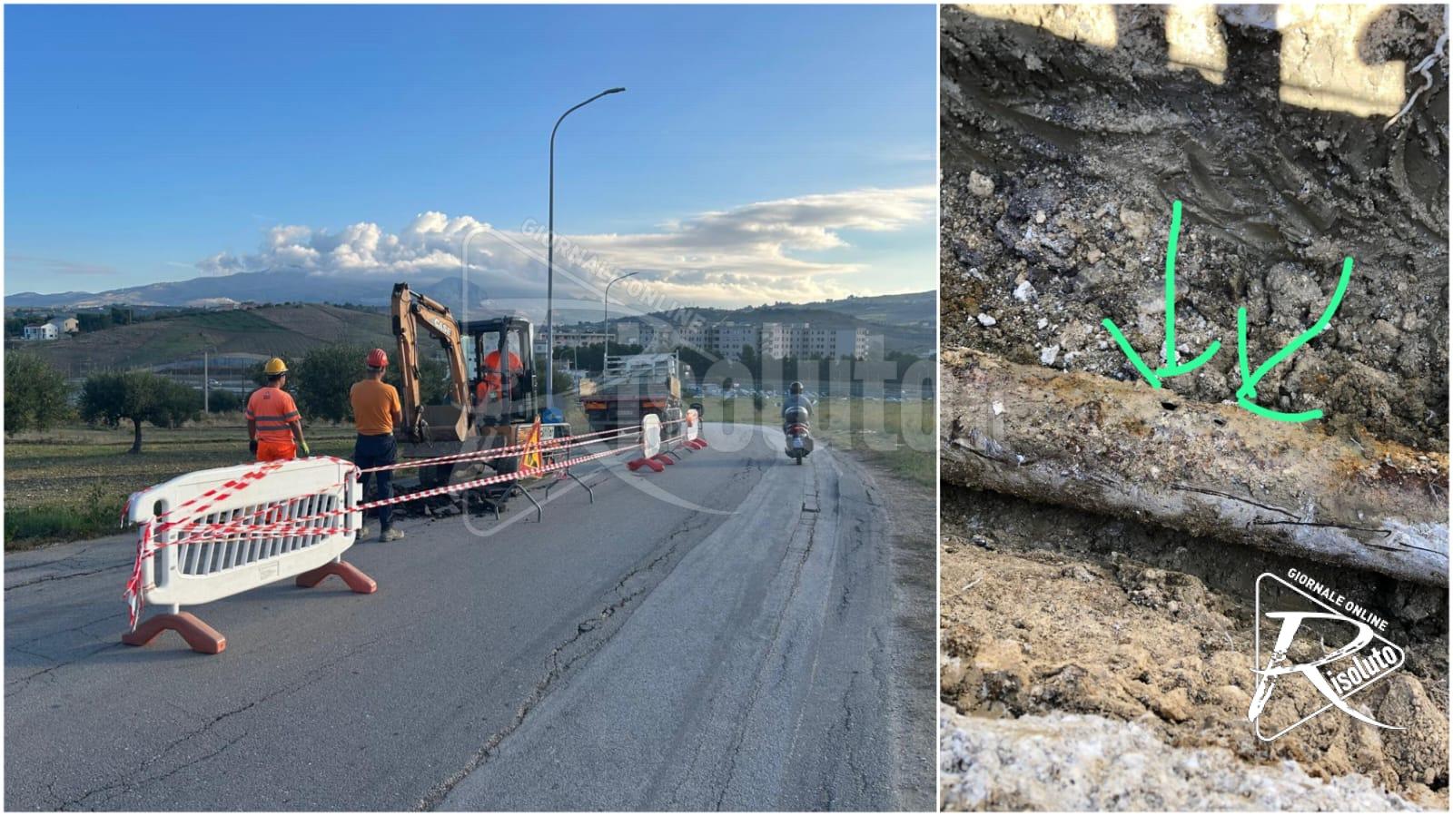 Sostituiti 6 metri di rete idrica in via Ritacco, oggi si completano i lavori