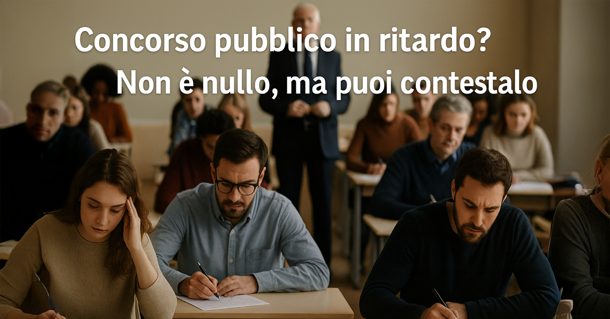 Concorso pubblico in ritardo: cosa dice la legge oggi