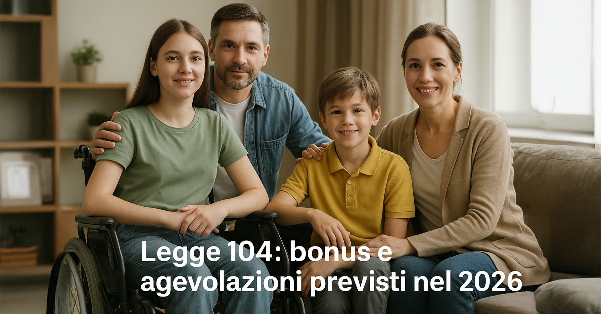Legge 104: tutti i bonus e le agevolazioni previsti nel 2026. L'elenco completo e i requisiti