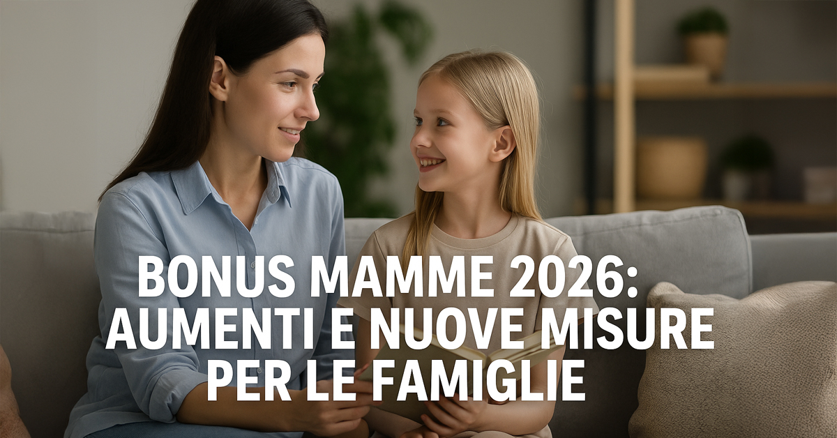 Bonus mamme 2026: aumenti in vista e nuove misure per le famiglie nella Legge di Bilancio