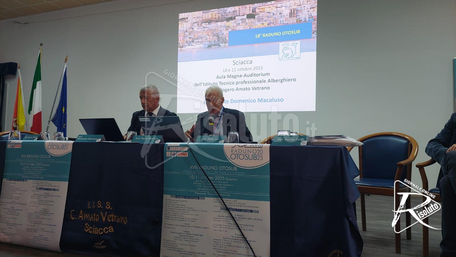 Vertici italiani della Otorinolaringoiatria Subacquea a Sciacca, Macaluso: "Prima volta e motivo di orgoglio" (Video)