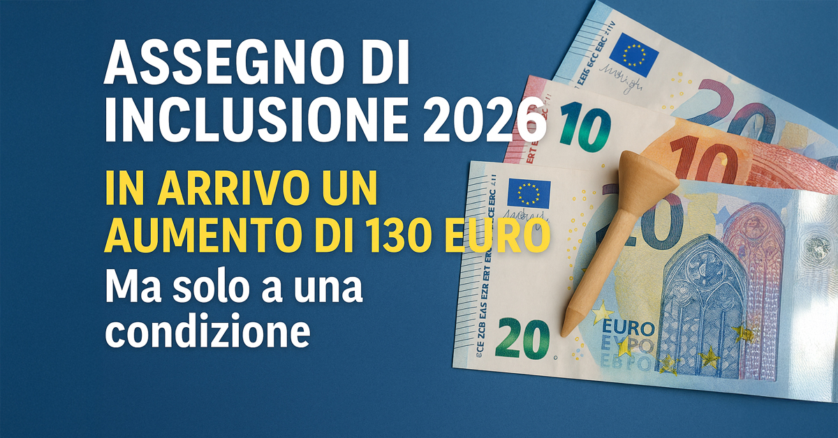 Assegno di Inclusione 2026, in arrivo un aumento di 130 euro: ecco quando scatta e chi ne ha diritto