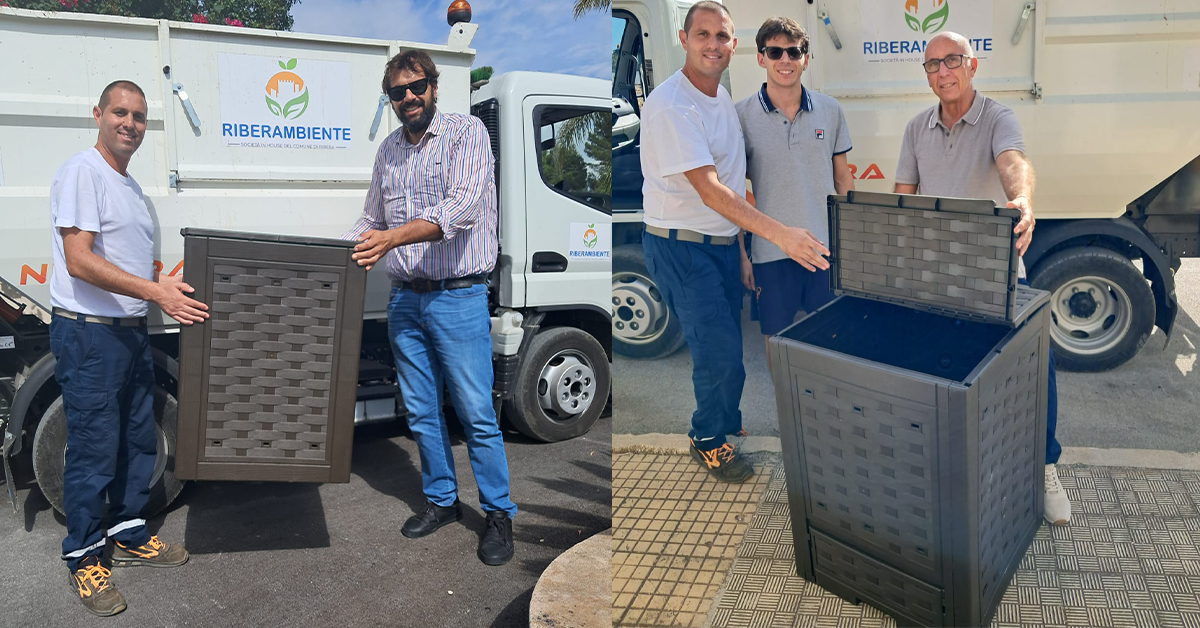 Ribera, consegnate le compostiere gratuite per il compostaggio domestico