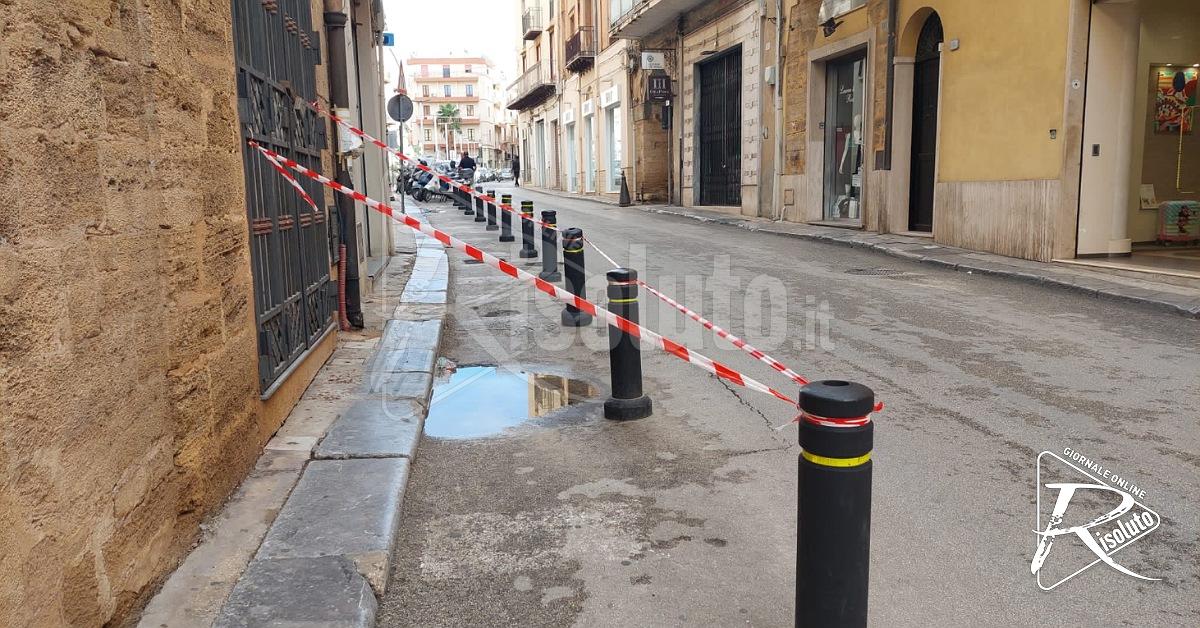 Prima pioggia e primi danni a Sciacca, avvallamenti e dossi anche in via Licata