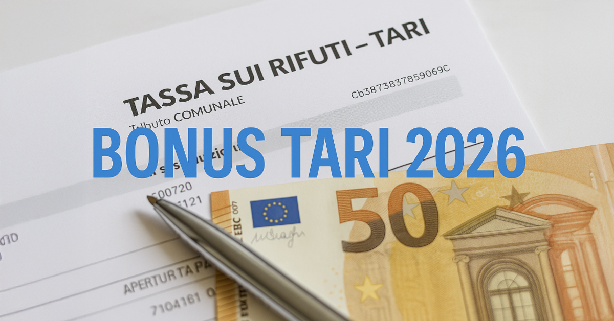 Bonus TARI 2026: sconto del 25% per famiglie con ISEE basso, ecco come ottenerlo