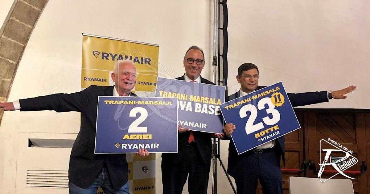 Ryanair torna a Trapani, dal 2026 nuova base con due aerei e 23 rotte