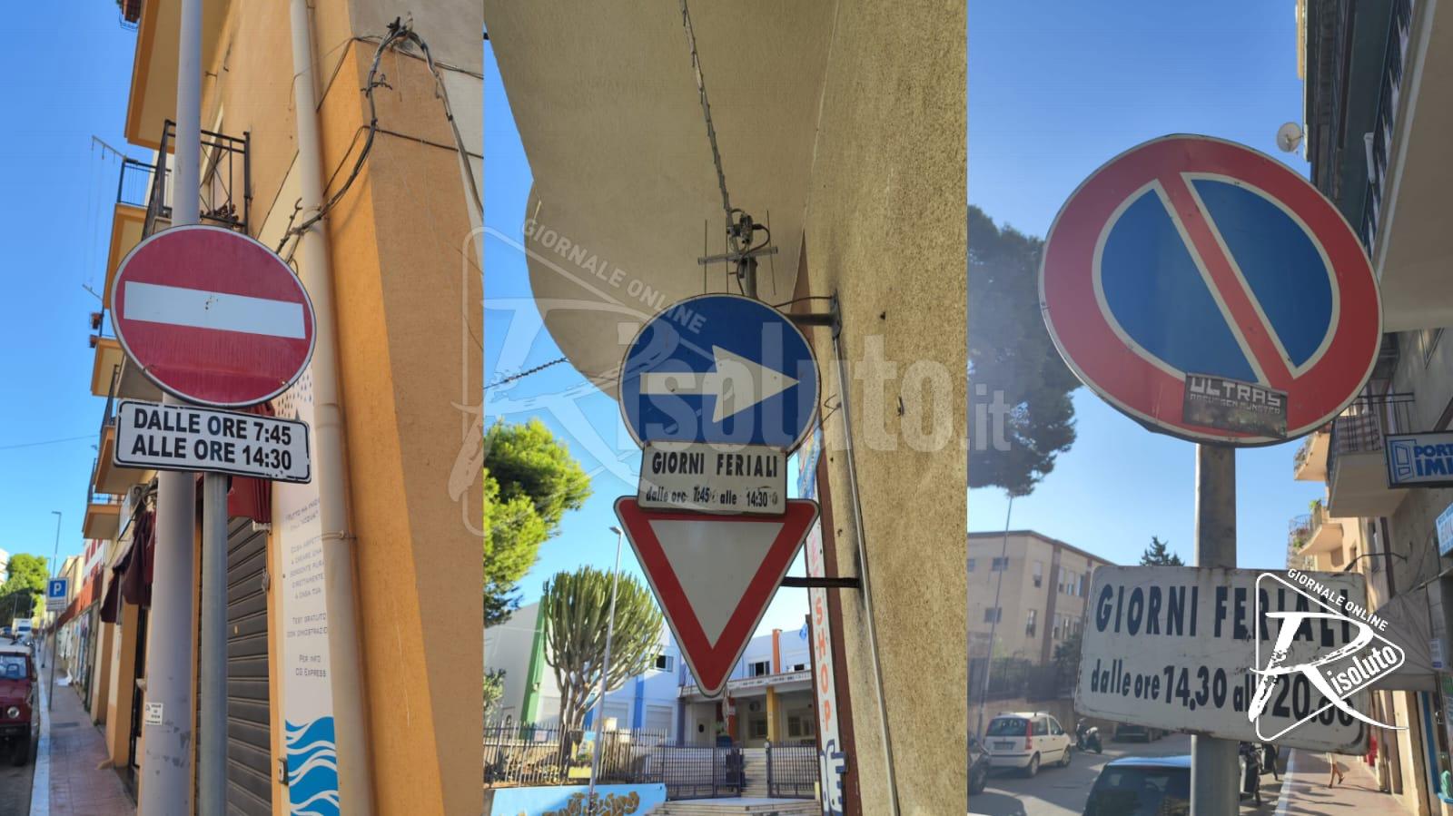 Senso unico a tempo in via De Gasperi a Sciacca, confusione e spesso traffico paralizzato
