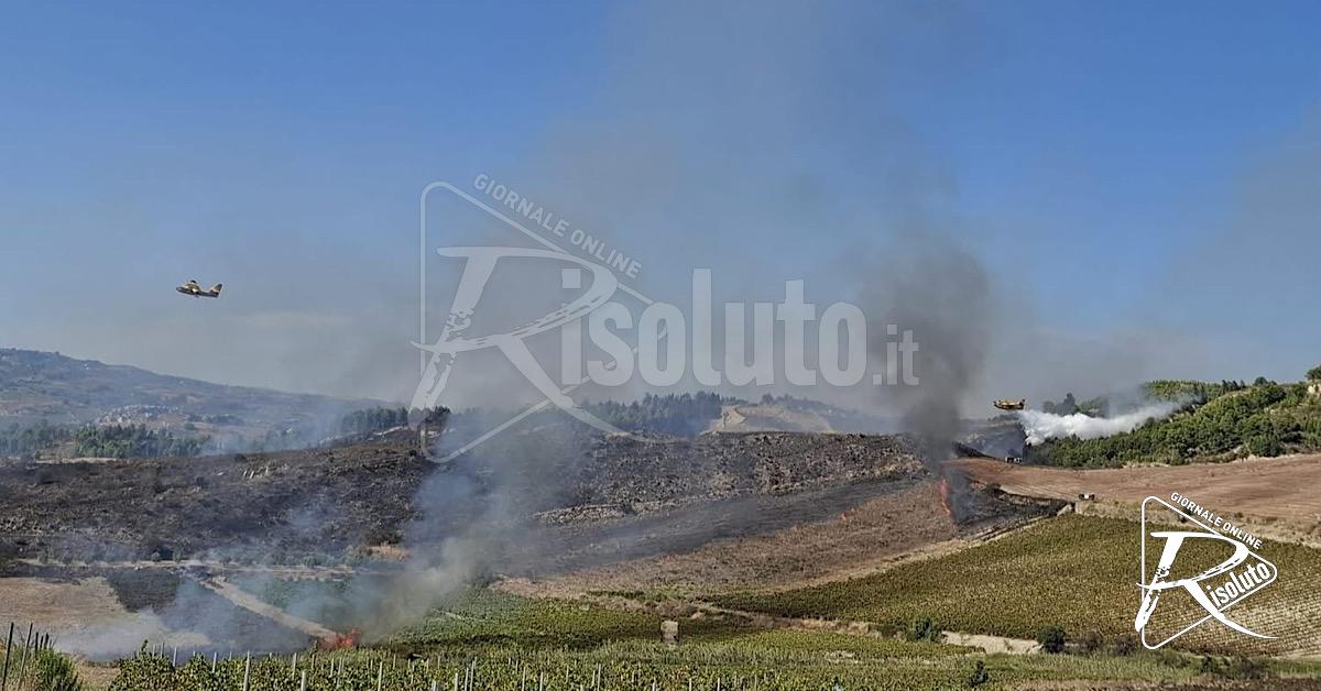 Montevago ed Agrigento, altra domenica di incendi in provincia