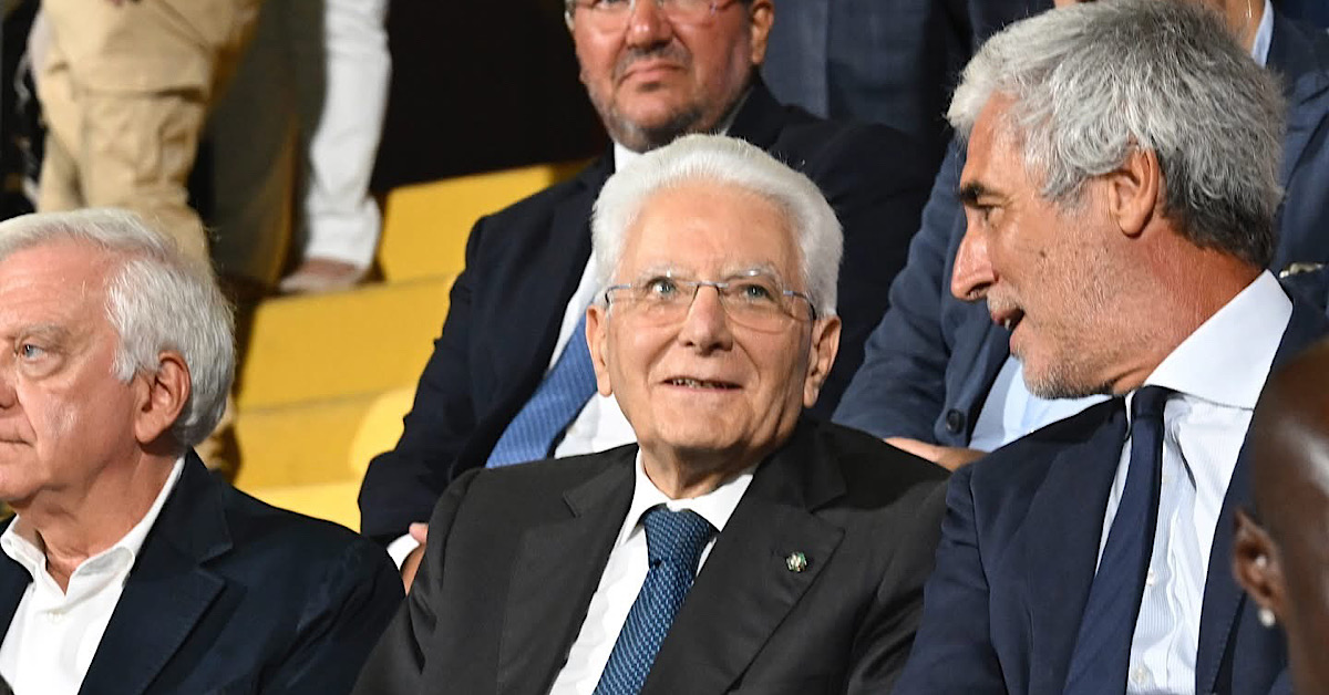 Palermo-Frosinone, il presidente Mattarella sugli spalti dello stadio Barbera