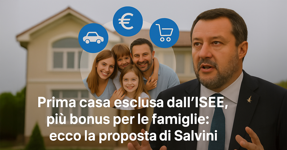 🏠 Salvini: «Fuori la prima casa dall’ISEE». Più bonus per le famiglie italiane? Ecco cosa potrebbe cambiare