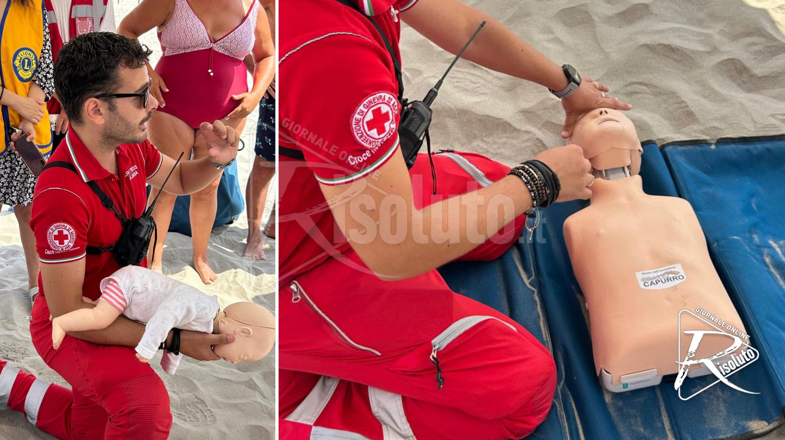 In spiaggia si impara a salvare la vita, il Lions Club porta la rianimazione al Vertical Tour (Video)