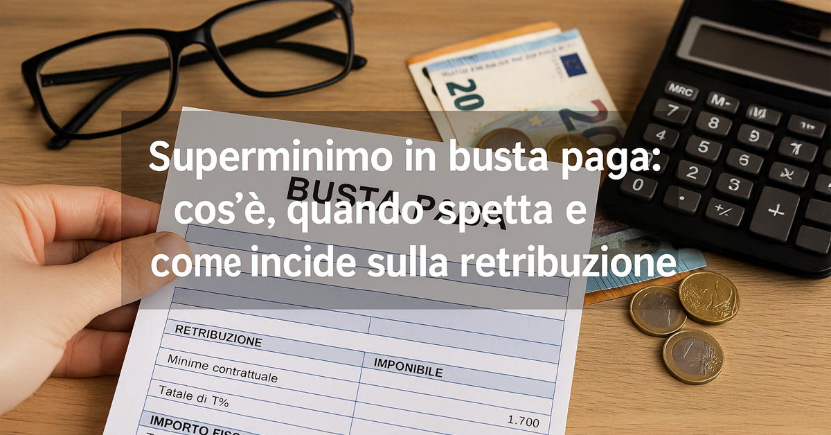 Superminimo in busta paga: cos’è, quando spetta e come incide sulla retribuzione