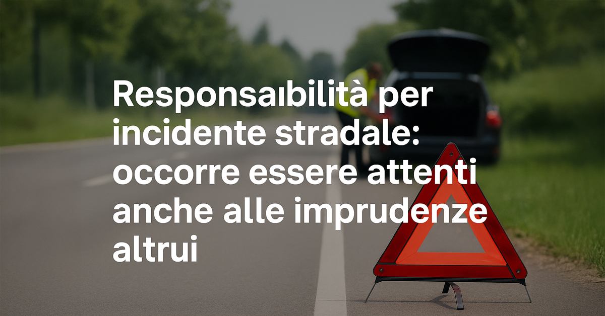 Responsabilità negli incidenti stradali: occorre prestare attenzione anche alle imprudenze altrui