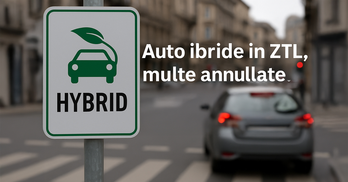 Codice della Strada: annullate le multe per auto ibride in ZTL. Ecco le motivazioni della sentenza