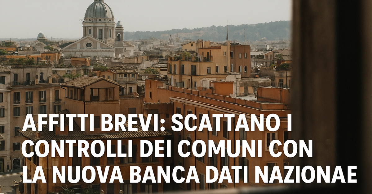 Affitti brevi: scattano i controlli dei Comuni con la nuova Banca Dati nazionale