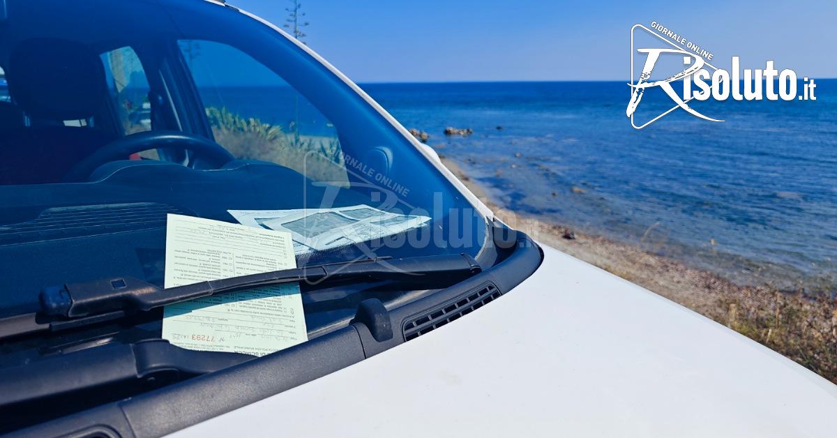 Parcheggio selvaggio nelle spiagge di Sciacca, elevate circa 250 multe