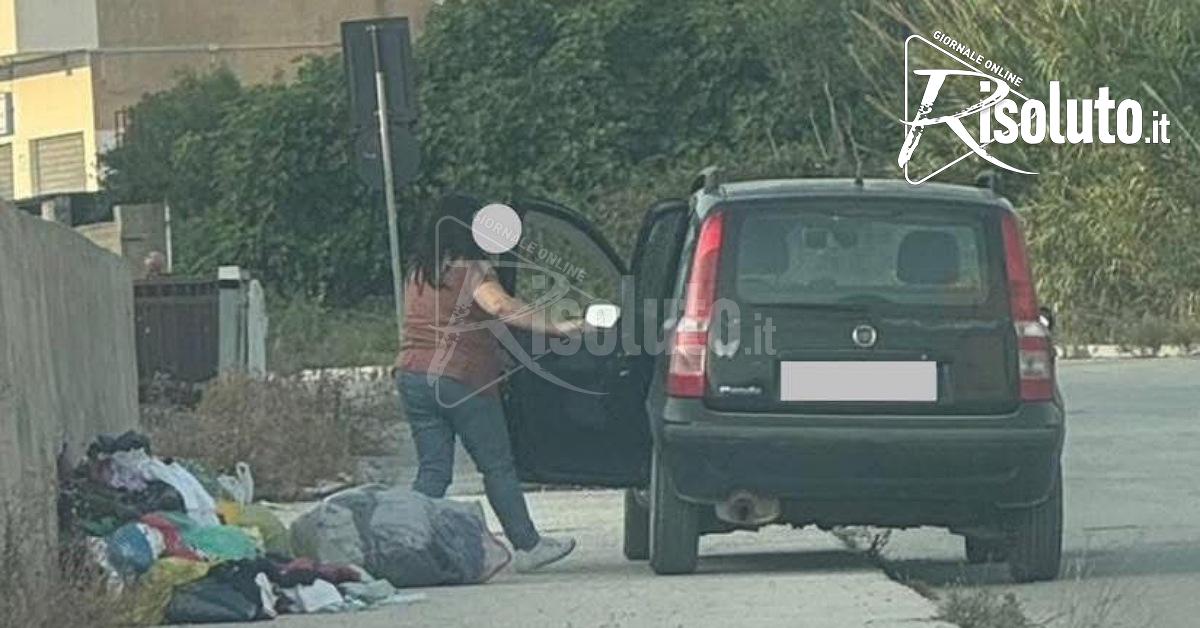 Salvino Patti contro gli incivili e pubblica la foto di una cittadina intenta ad abbandonare gli abiti