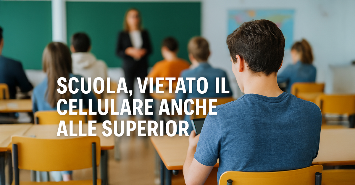 Scuola, vietato l’uso del cellulare anche alle superiori: arriva la nuova circolare del Ministero dell’Istruzione