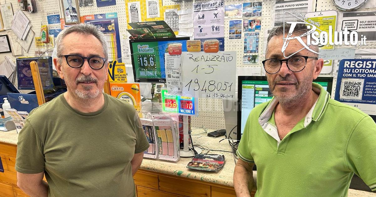 Sciacca, pensionato vince 20 mila euro al Superenalotto: “Aiuterò i figli”