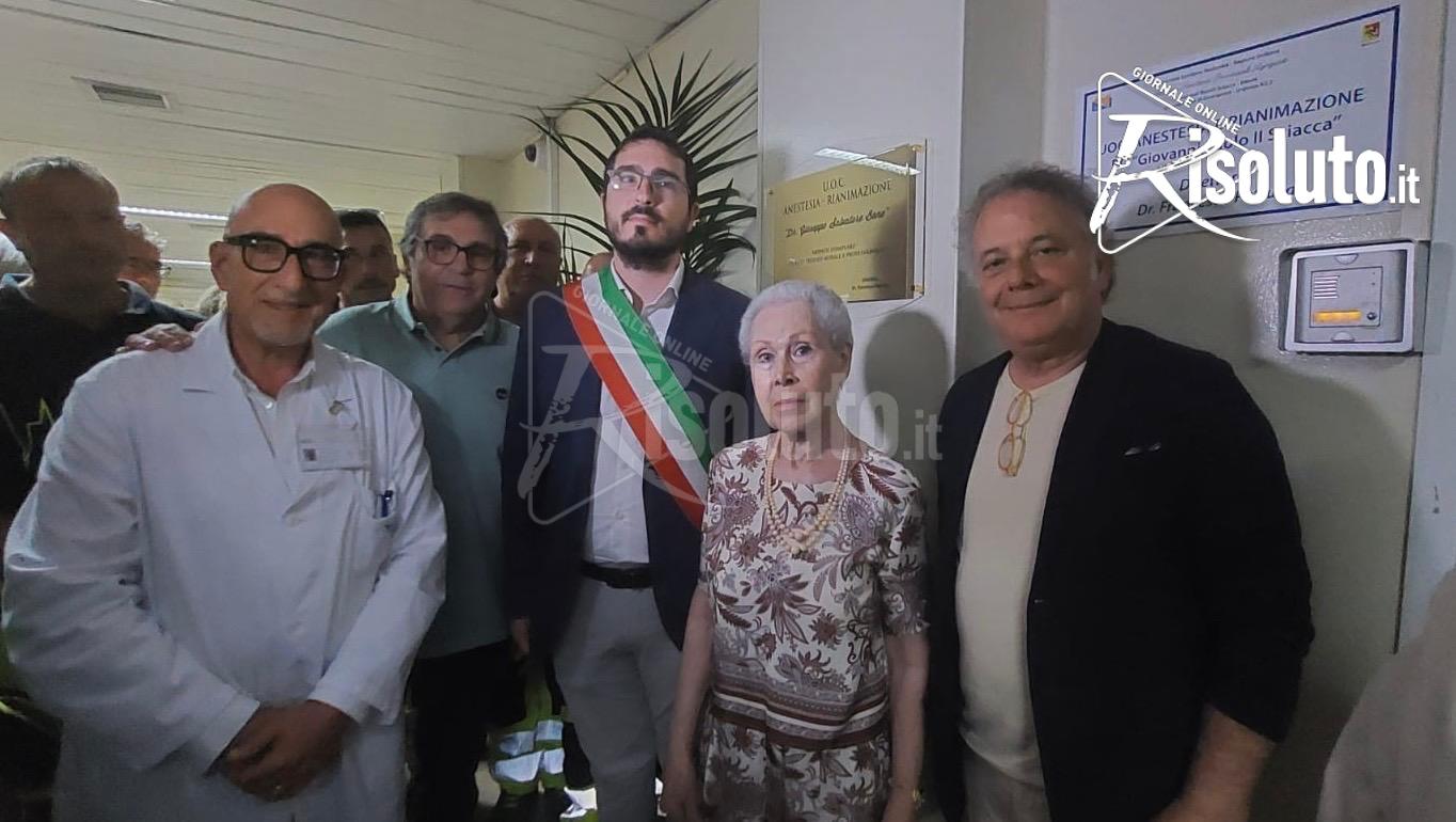 Intitolata a Pippo Bono la Rianimazione di Sciacca: “Un medico eccezionale” (Video)