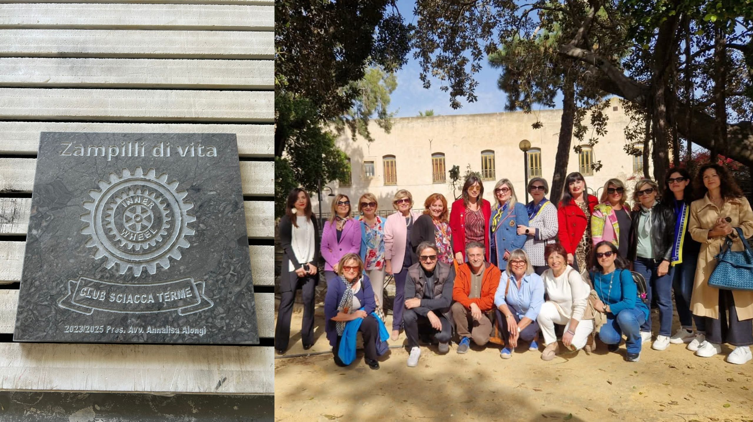 Sciacca, inaugurazione della targa “Zampilli di vita” alla Villa comunale