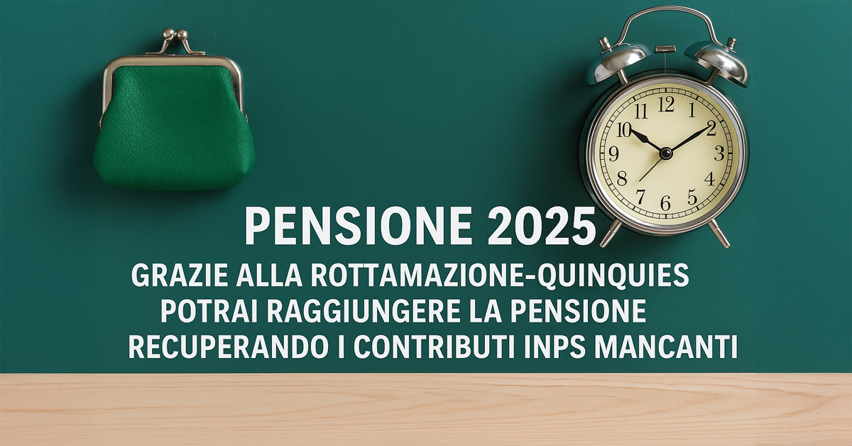 Pensione 2025: come recuperare i contributi INPS mancanti grazie alla rottamazione-quinquies