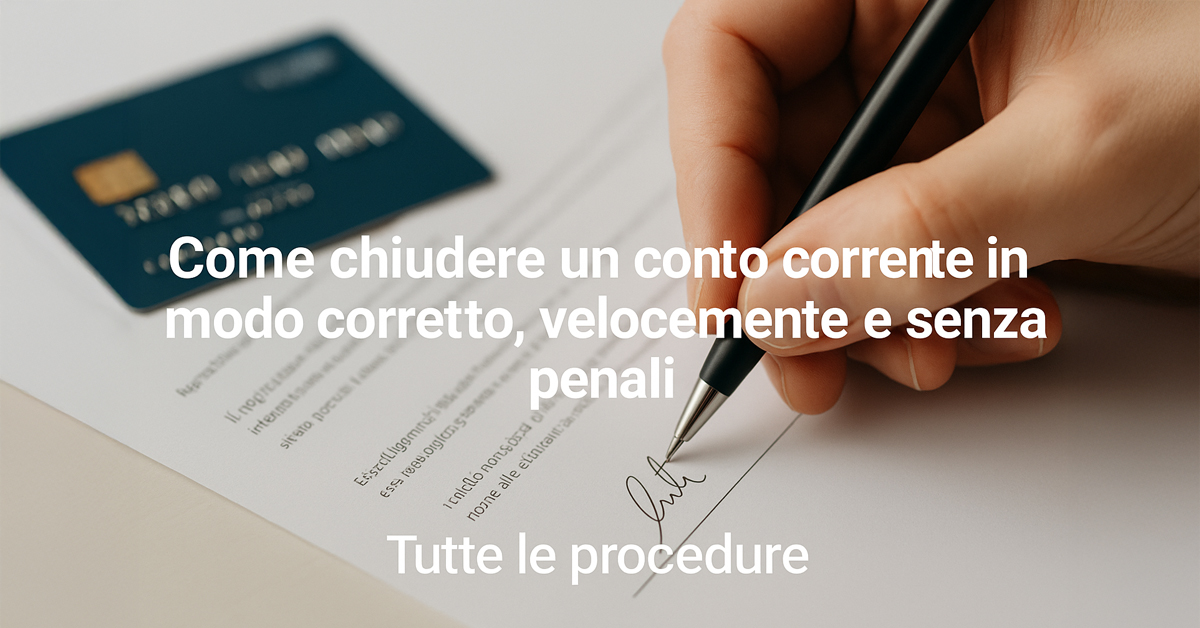 Come chiudere un conto corrente: diritti, procedure e tempistiche da conoscere