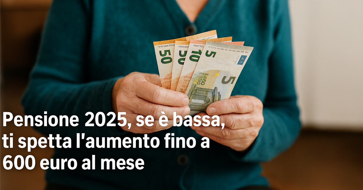 Pensioni 2025: aumenti fino a 600 euro al mese per gli assegni bassi. Ecco chi ne ha diritto