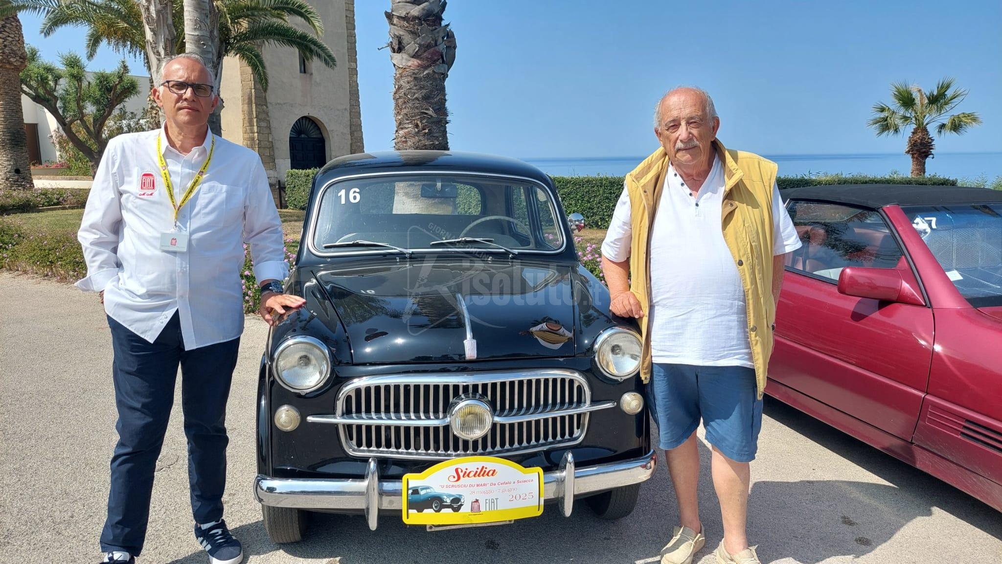 Venti auto Fiat d’epoca in giro per Sciacca (Video)