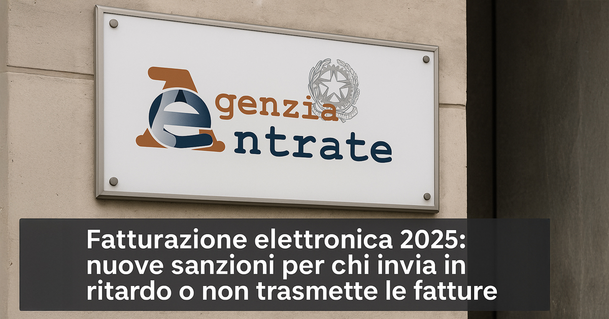 Fatturazione elettronica 2025: nuove sanzioni per chi invia in ritardo o non trasmette le fatture