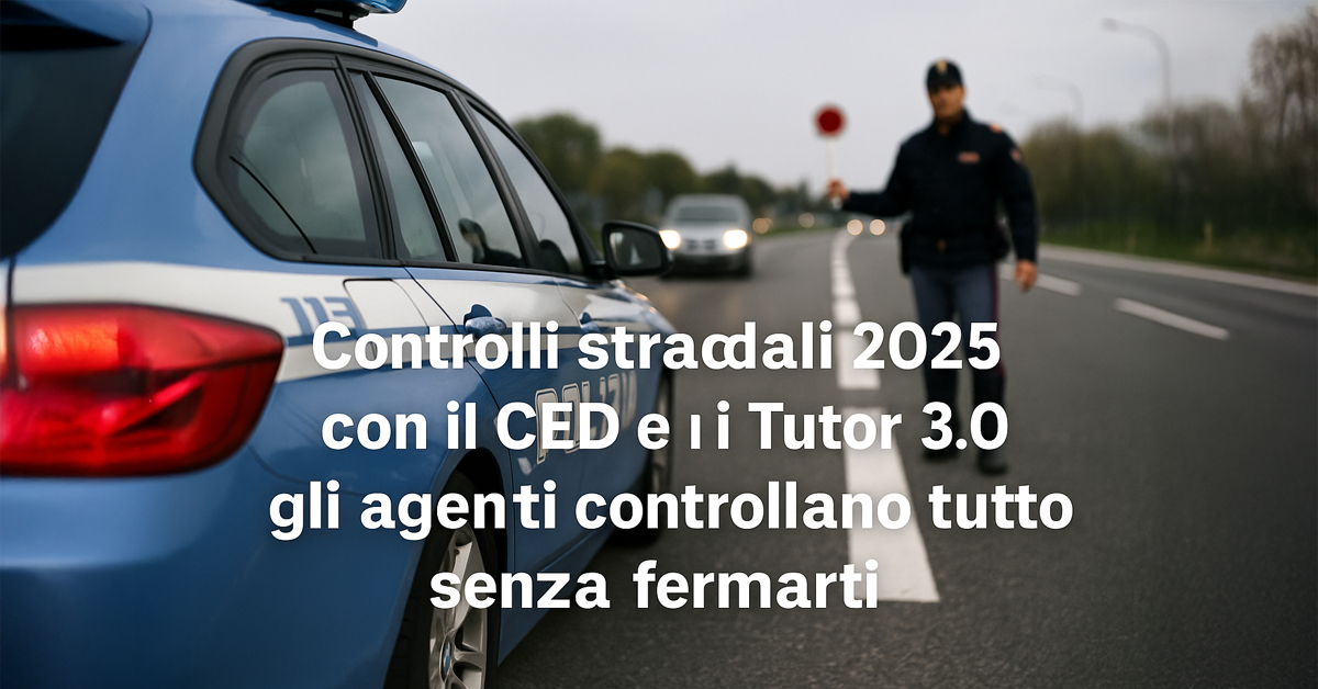 Controlli stradali 2025: con il CED e i Tutor 3.0 gli agenti controllano tutto senza fermarti