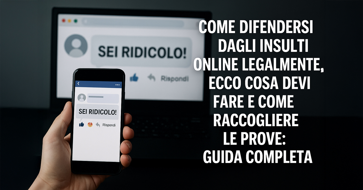 Insulti online: come difendersi legalmente e raccogliere le prove in modo corretto