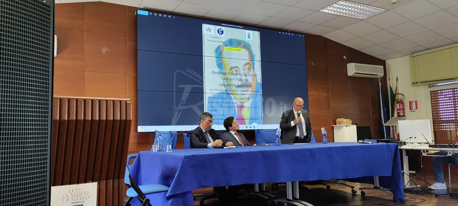 L'autista di Falcone al "Fazello": "Non era solo un magistrato, ma un grande uomo" (Video)