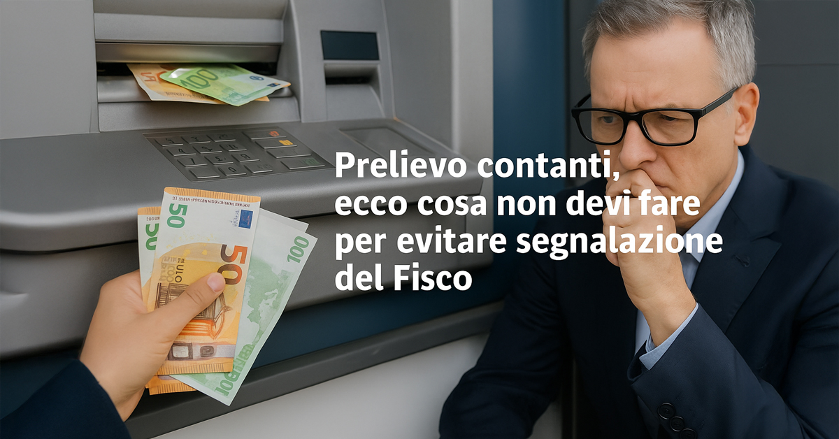 Prelievo contanti e operazioni in oro: quando scatta la segnalazione al Fisco e cosa bisogna evitare