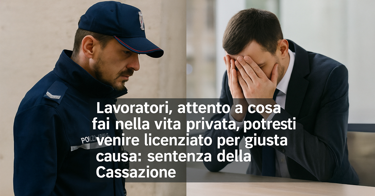 Licenziamento per giusta causa, anche la vita privata può costare il posto di lavoro: lo dice la Cassazione