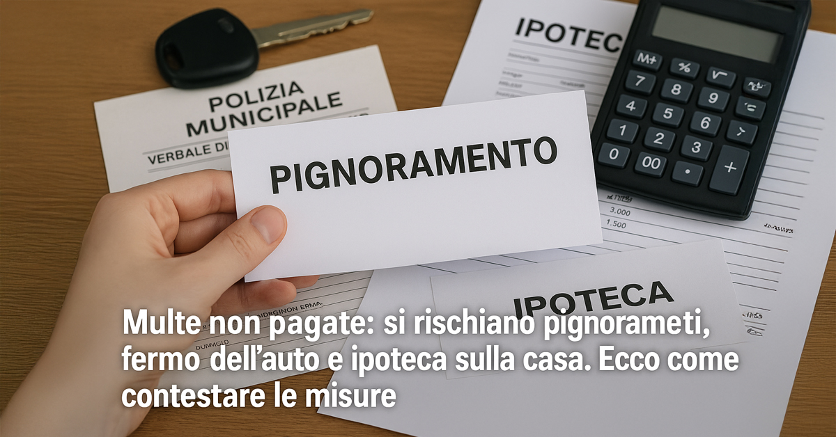 Multe non pagate: si rischiano pignoramenti, fermo dell’auto e ipoteca sulla casa. Ecco come contestare le misure