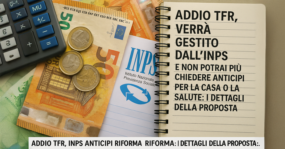 TFR gestito dall’INPS: cosa cambia e perché non sarà più possibile chiedere anticipi