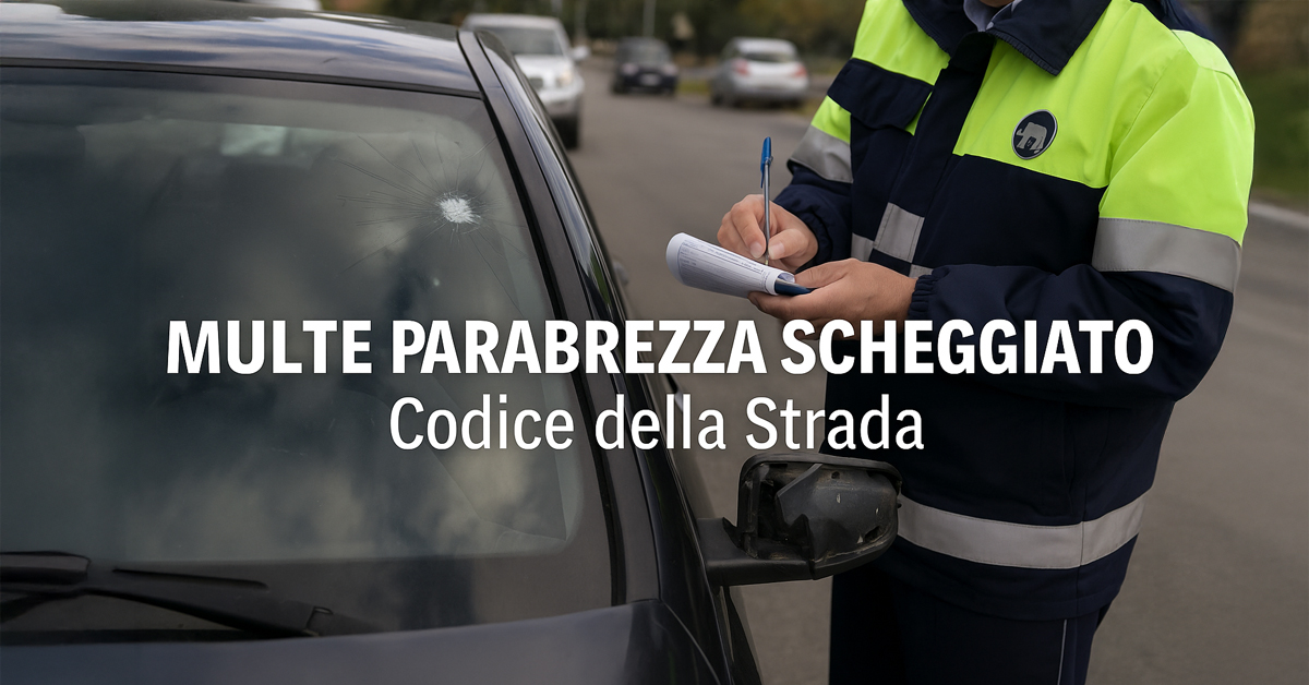 Codice della Strada: parabrezza scheggiato o specchietto rotto? Scatta la multa fino a 344 euro
