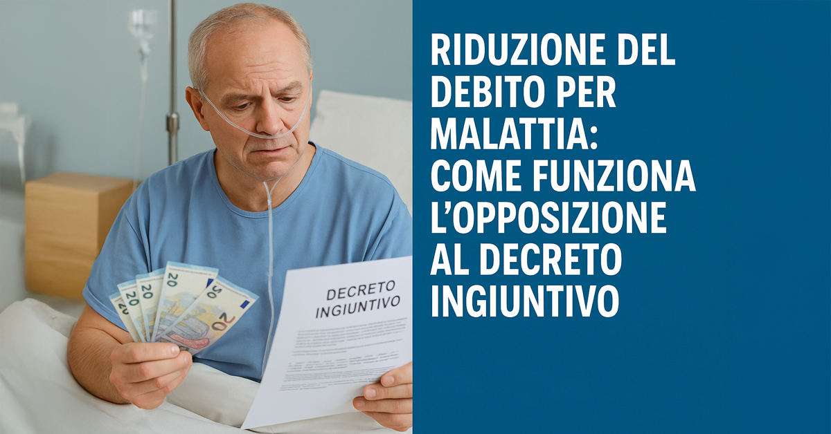 Riduzione del debito per malattia: come funziona l’opposizione al decreto ingiuntivo