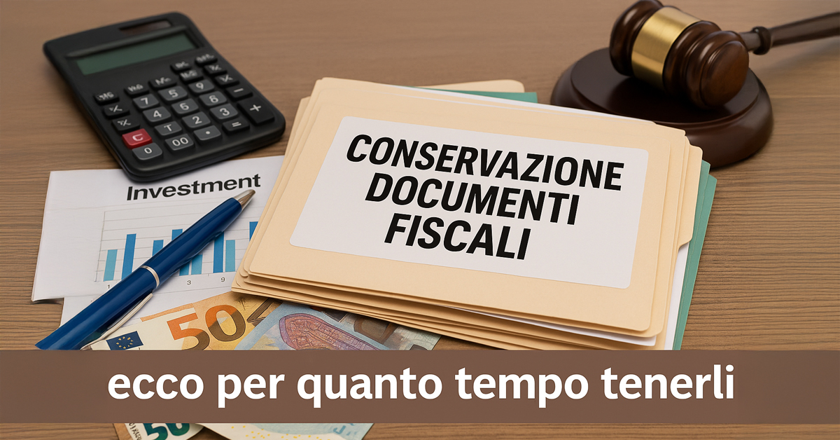 Conservazione documenti fiscali: quanto tempo tenerli per evitare problemi con il Fisco