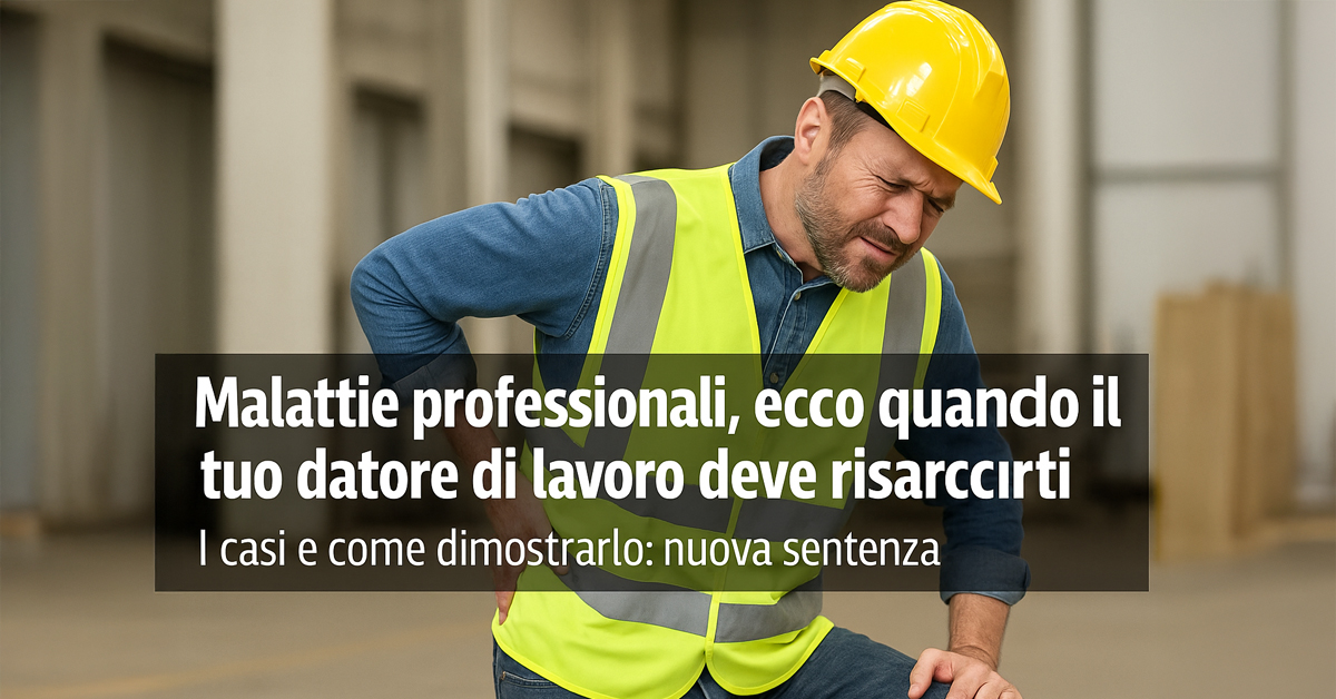 Malattie professionali, quando il datore di lavoro può essere ritenuto responsabile: cosa dice la Cassazione