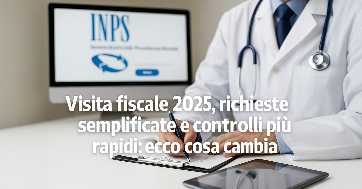 Visita fiscale 2025, cambia tutto: richieste più semplici e controlli più rapidi. Ecco cosa prevede il nuovo sistema INPS