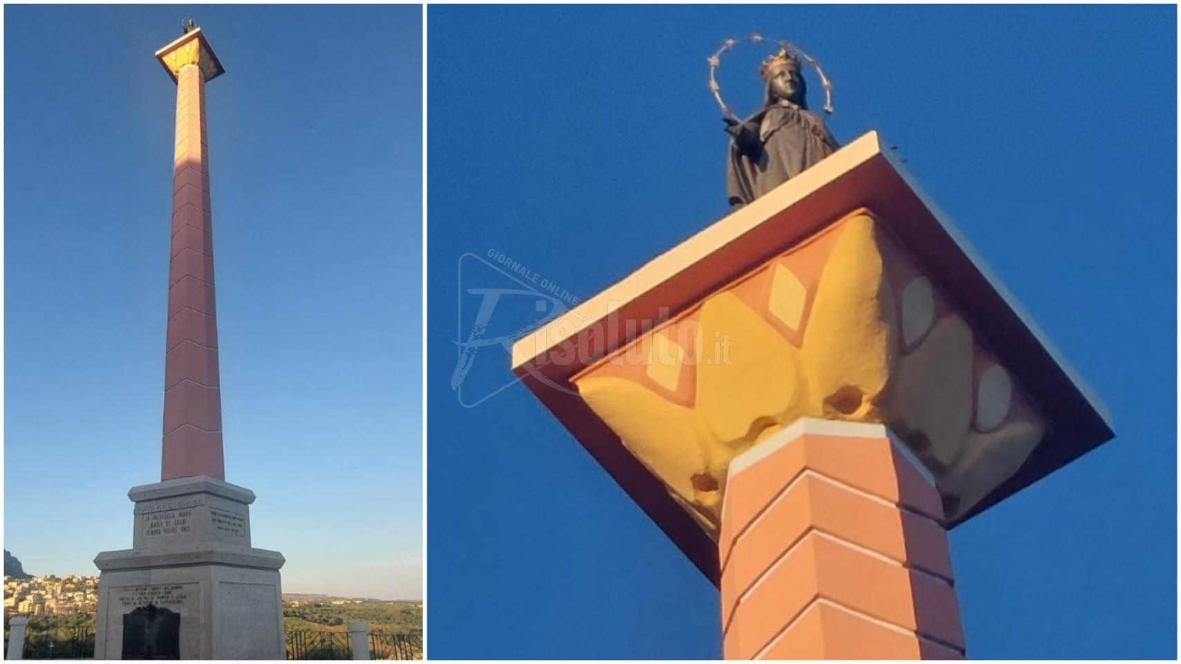 Completati i lavori alla colonna votiva delle Terme di Sciacca, si attende l'inaugurazione