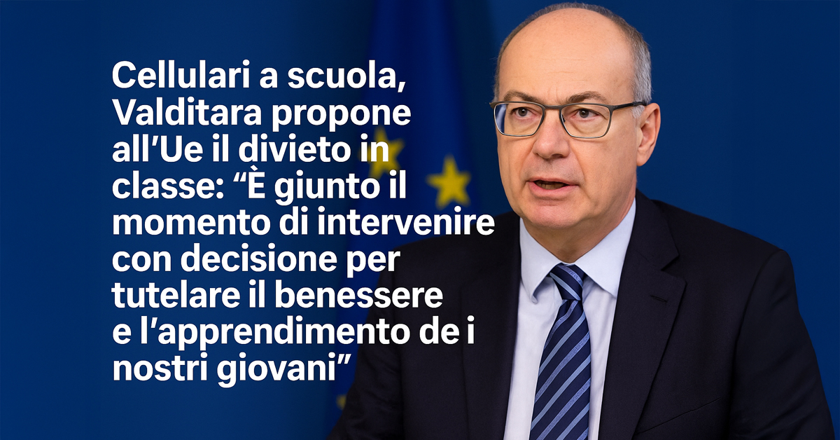 Divieto di cellulari a scuola: proposta italiana all’Ue per tutelare benessere e apprendimento